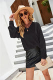 Women V neck Pullover Sweater