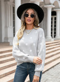 Knitwear Polka Dot Pullover Sweater