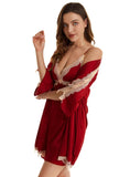 LACE SUSPENDER NIGHTGOWN PAJAMAS SUIT