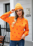 Knitwear Polka Dot Pullover Sweater