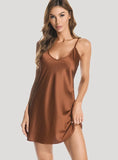 DEEP V-NECK PAJAMAS SUSPENDER NIGHTDRESS