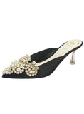 THIN-HEELED POINTED SHALLOW SHOUTH SLIPPER