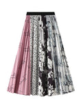 Graffiti Spell Pink Retro National Style Skirt