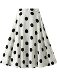 Retro Polka-dot Big Swing Skirt