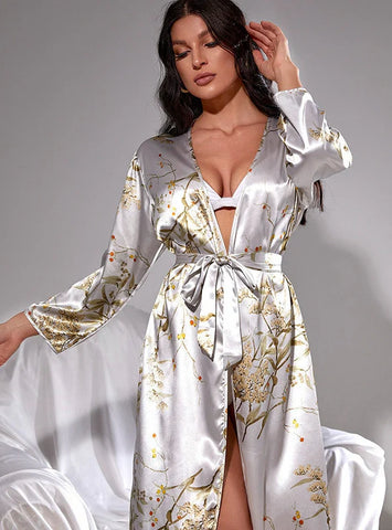 SUMMER SEXY LADY SILK NIGHTGOWN