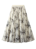 Tie-dyed Printed Gauze Temperament Skirt