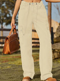 TROUSERS ADJUSTABLE DRAWSTRING PANTS JEANS