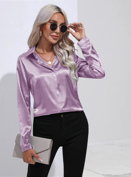 SATIN LONG SLEEVE SHIRT – Ncocon