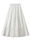 High Waist Slim Gauze Cake Skirt