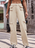 MULTI-POCKET DENIM OVERALLS PANT