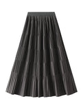 High Waist Pleated Skirt