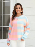 Crew Neck Stripes Sweater