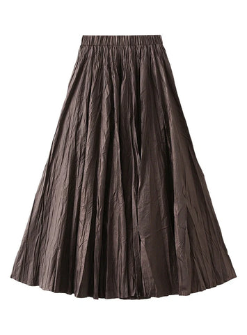 Women Elatic Waist Pleats Skirt