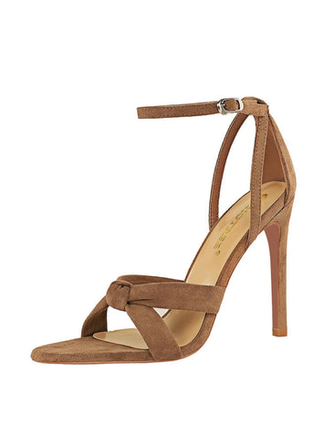 ULTRA-HIGH HEEL SUEDE SANDALS