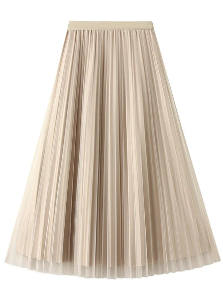 Women Pleated Skirt On Both Sides