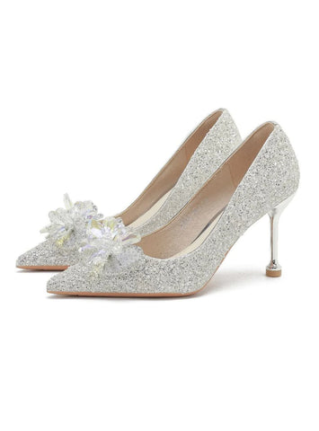 CRYSTAL STILETTO HEELS WEDDING SHOES