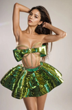 Green Short Mini Beading Party Dress