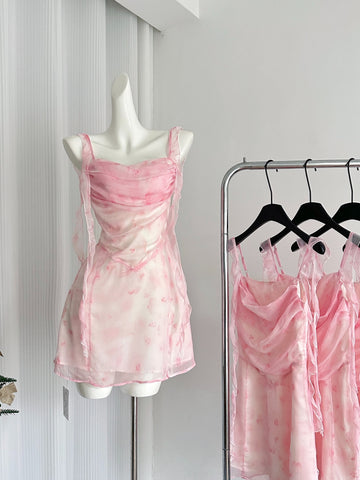 Ribbons Dreamy Soft Pink Dress