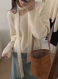 Women V Neck Pullover Sweater