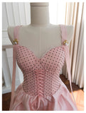 Polka Dot Playful Pink Corset Sweet Party Dress