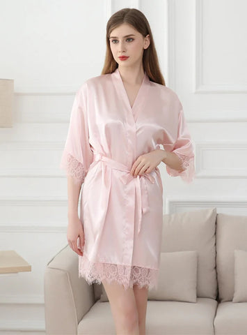 SHORT SLEEVE SILK ICE SILK HOME NIGHTGOWN