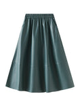 Retro High Waist Pu Leather Skirt