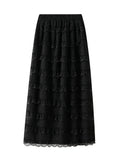 High Waist and Slim Lace Stitching Cake Skirt