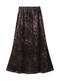 Women Velvet Fishtail Skirt