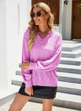 Women V neck Pullover Sweater