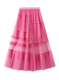 Irregular Gauze Skirt Cake Skirt