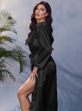 SEXY ROBE FEMALE SILK BATHROBE PAJAMAS