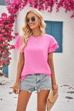 Round Neck Cotton Short Sleeve Casual T-shirt