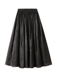 High Waist Slim Pleats Skirt