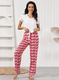 FASHION LONG-SLEEVED TROUSERS TWO-PIECE PAJAMAS