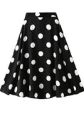 Retro Polka-dot Big Swing Skirt