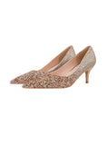 POINTED GRADIENT SEQUINED SHOES