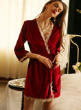 LOOSE SEXY HOME VELVET ROBE COAT