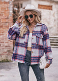 Plaid Short Woolen Thick Coat