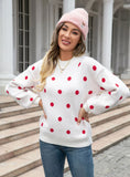 Knitwear Polka Dot Pullover Sweater