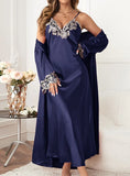 SUSPENDERS ROBE TWO-PIECE NIGHTGOWN