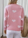 Love Heart Single-breasted Loose Sweater