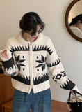 Vintage Woven Christmas Sweater Coat