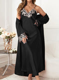 SUSPENDERS ROBE TWO-PIECE NIGHTGOWN