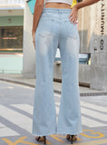 COWBOY WIDE-LEG TROUSERS HOLES PANT JEANS