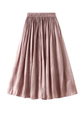 High Waist Slim Pleats Skirt