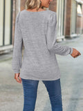 Loose Bubble Sleeve Long Sleeve T-shirt