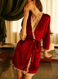 LOOSE SEXY HOME VELVET ROBE COAT