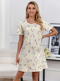 SHORT-SLEEVED PRINT LOOSE PAJAMAS