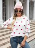 Knitwear Polka Dot Pullover Sweater