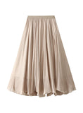 High Waist Pearlescent Yarn Irregular Skirt